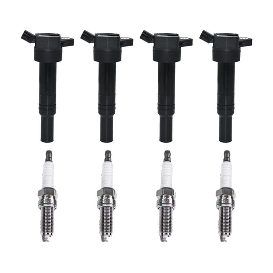 4x Ignition Coils & 4x Spark Plugs Suitable For Hyundai Elantra / Kia Soul