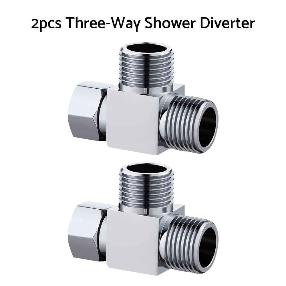 T Connector Toilet Bidet G1/2 3 Way Brass Chrome Diverter T Adapter AU