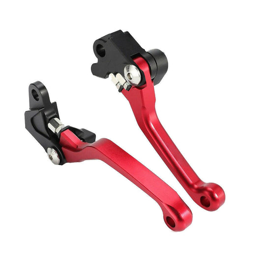 CNC Pivot Brake Clutch Levers Red Suitable For Honda XR250 / CR125R / CRF450R / CR500