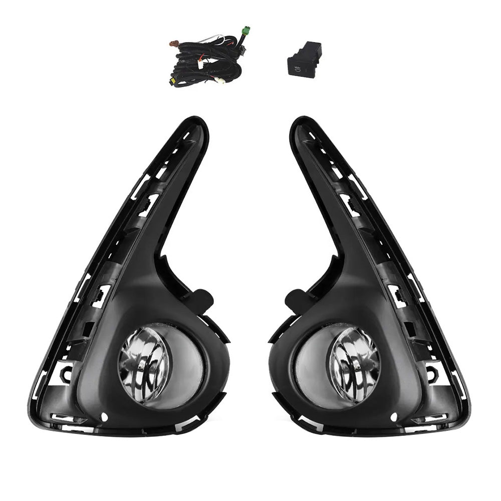 2x Front Grill Bumper Halogen Fog Lights Suitable For Toyota Yaris 2018-2019