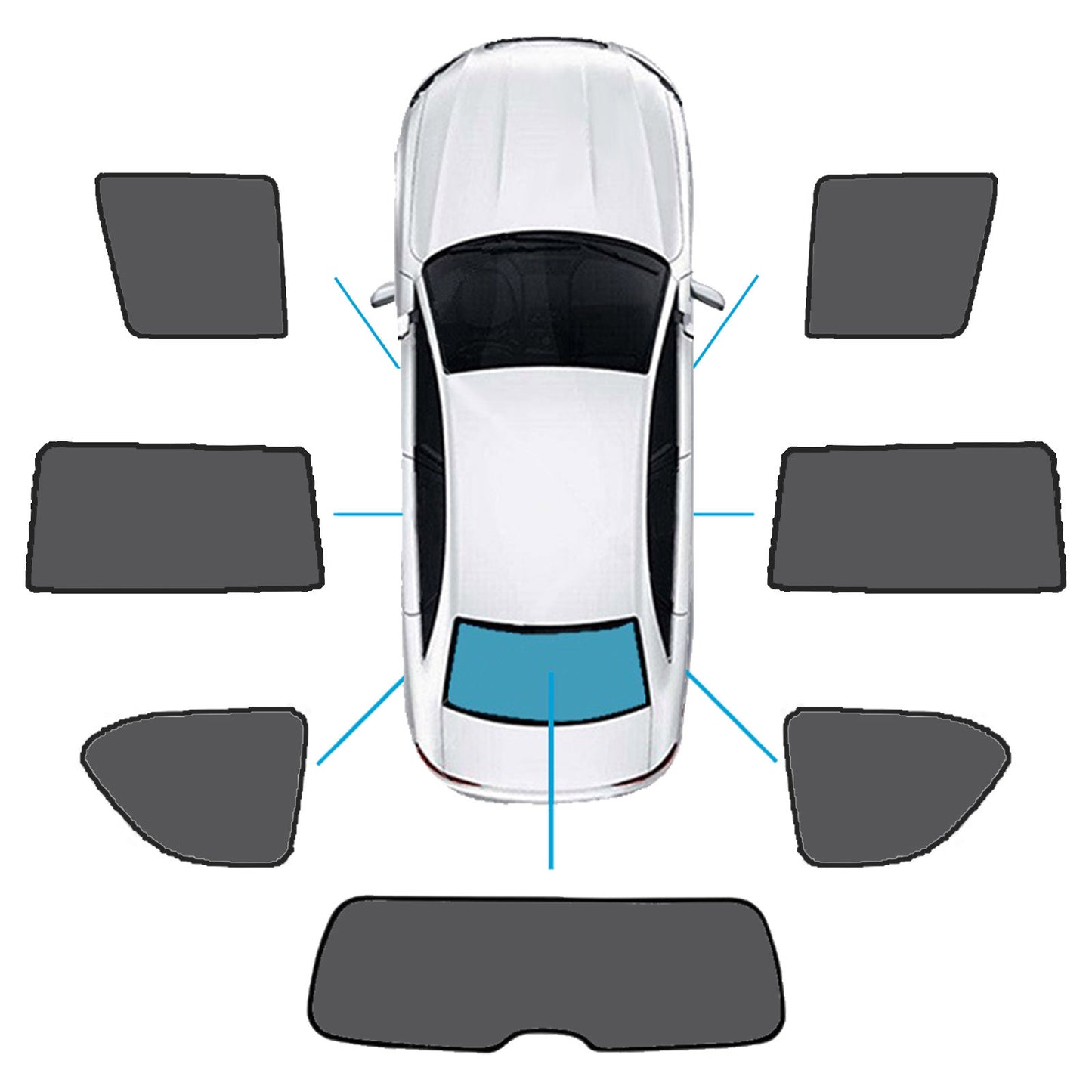 Car Window Magnetic Sun Shade Suitable For Nissan Patrol Y62 Series 2012-2024