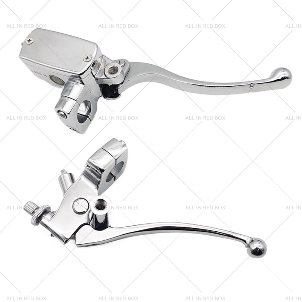{{ 1inch Chrome Motorcycle Handlebar Hydraulic Brake Master Cylinder and Clutch Lever }} - Buy Car Parts Online at {{ Kaka Auto Parts }}.