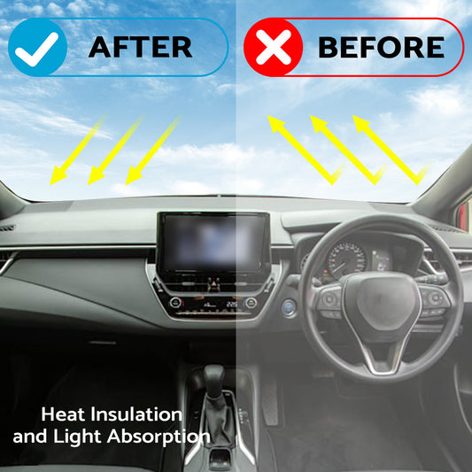 Dash Mat Suitable For Toyota Corolla 2019-2021 Black Non-Slip Dashboard Cover