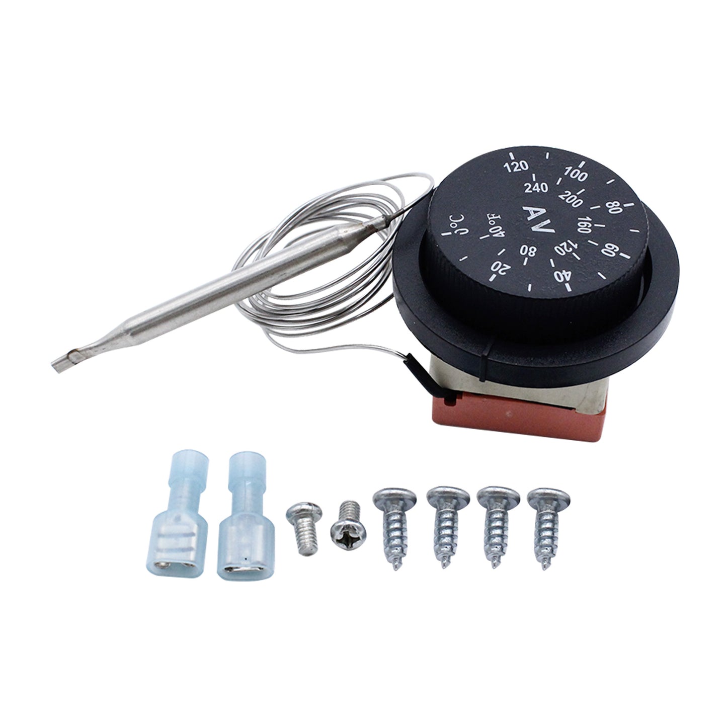 12V Adjustable Fan Thermostat Controller Kit Suitable For AU Adjustable Fan Thermostat Switch Temperature Control Probe 0-120°C