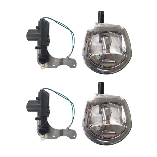 2x Power Operated Recessed Folding Whale Tail T Lock Handle Suitable For Trailer Tool Box