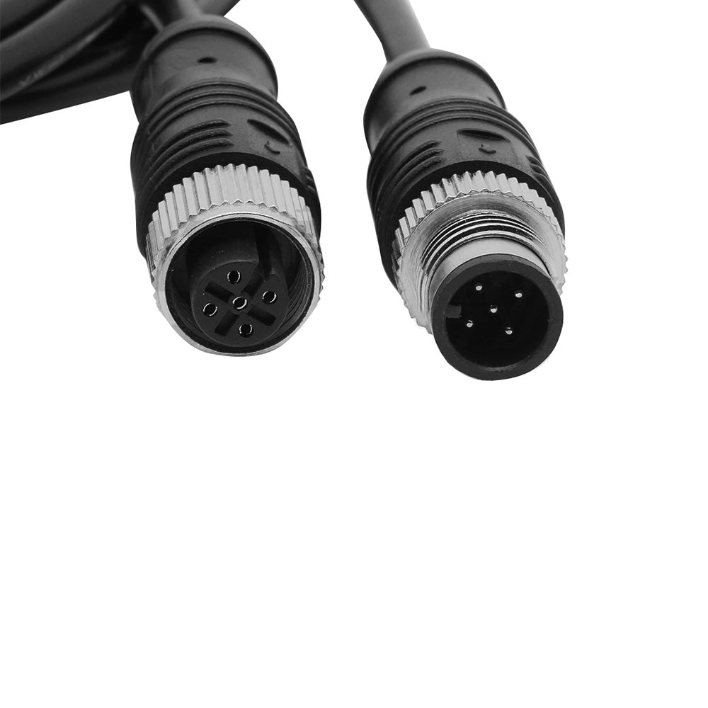 5-Core Black Female to Male Straight Head NMEA2000 Drop Cable 1m