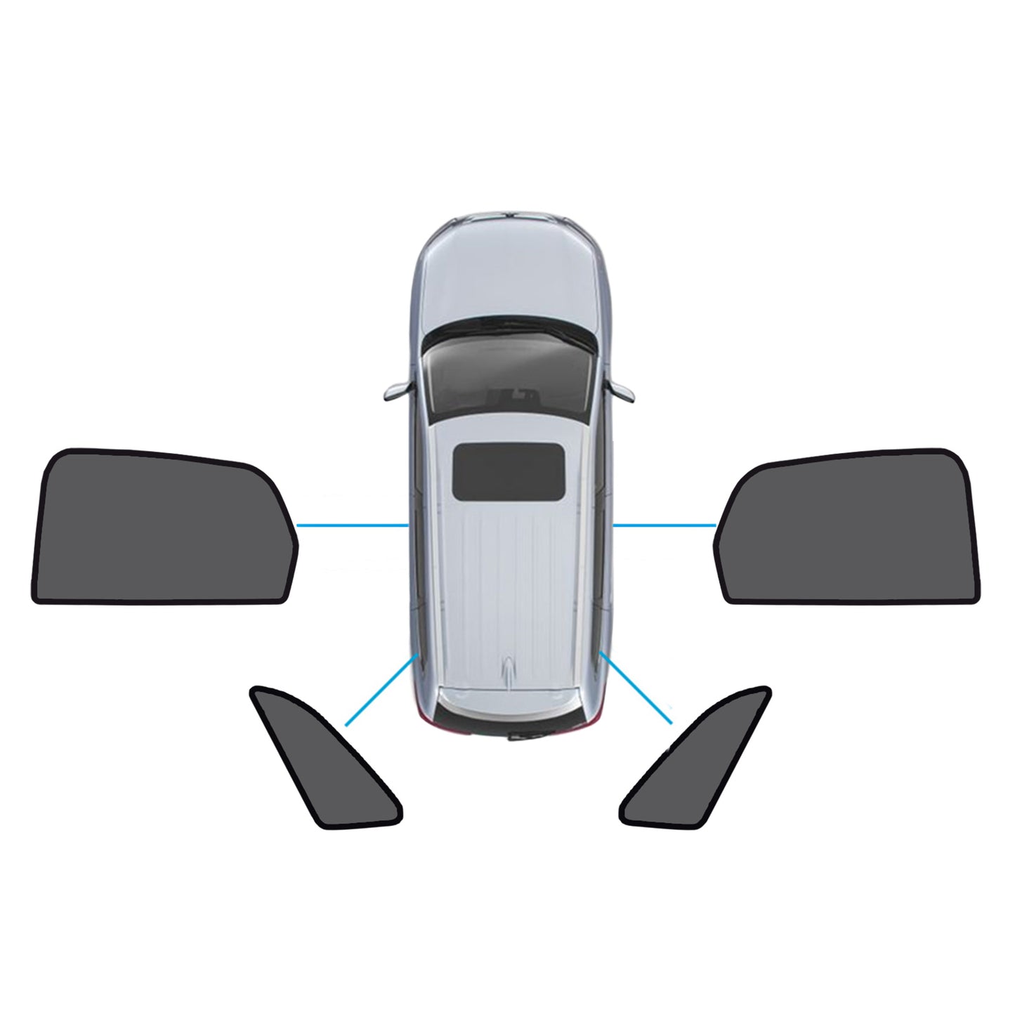 {{ Magnetic Mesh Sun Blind Shades Suitable for Audi Q3 RS Q3 2019-2025 }} - Buy Car Parts Online at {{ Kaka Auto Parts }}.