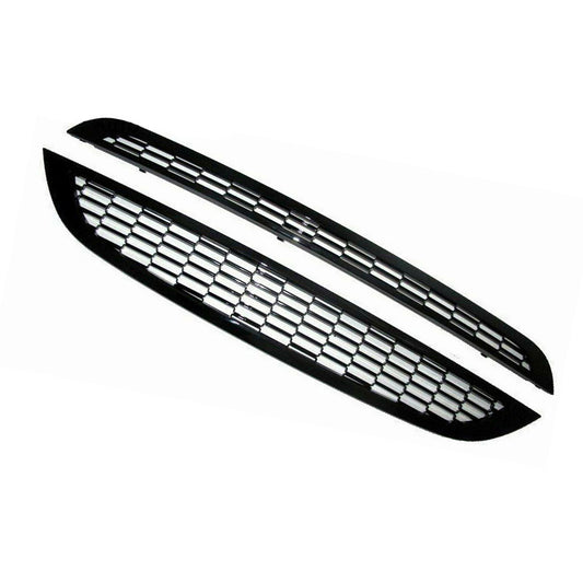 2x Honeycomb Mesh Front Grill Suitable For Mini Cooper R50 / R52 / R53 2002-2006