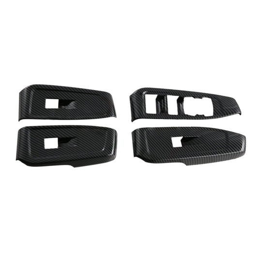 4x Carbon Car Window Control Panel Switch Cover Suitable For Ford Ranger