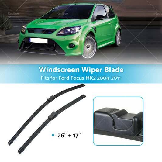Pair Front Windscreen Wiper Blades 26 inch 17 inch Fits For Ford Focus MK2 2004-2011