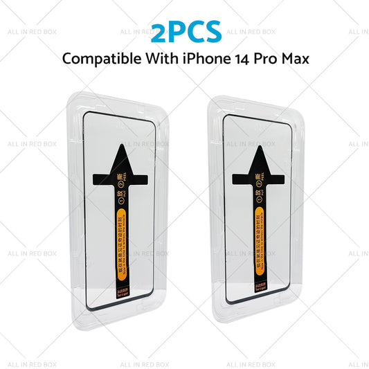 2PCS Tempered Glass Screen Protector Suitable For iPhone 14/ Pro/ Max/ Plus