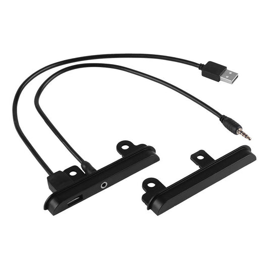 2 DIN Fascia Dash Kit with Side Trims, Brackets, USB & AUX Port Suitable For Toyota