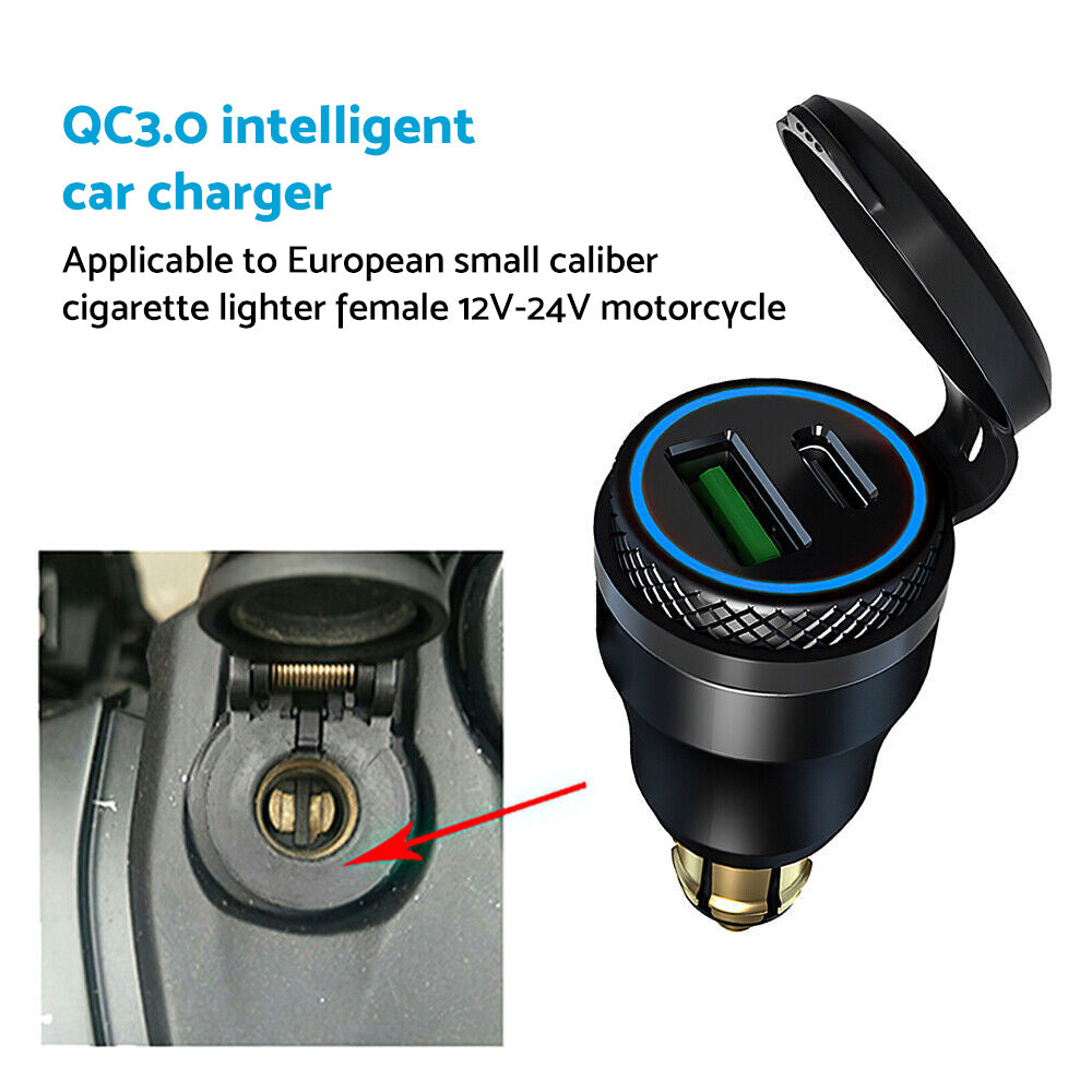 Dual USB Charger Hella DIN Type C Plug Socket Suitable For BMW Motorcycles / Ducati Motorcycles
