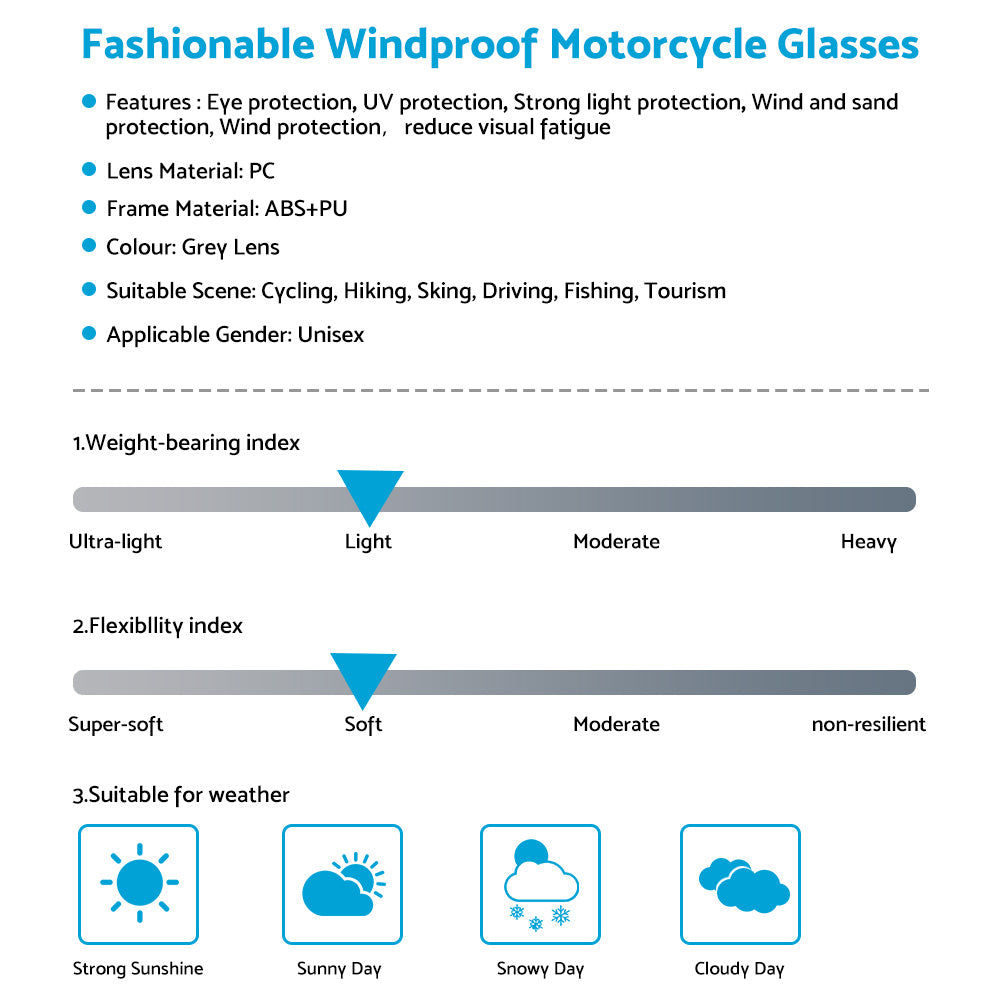 Vintage Pilot Motorcycle Racing Goggles Retro Aviator ATV UTV Dirt Bike Eyewear