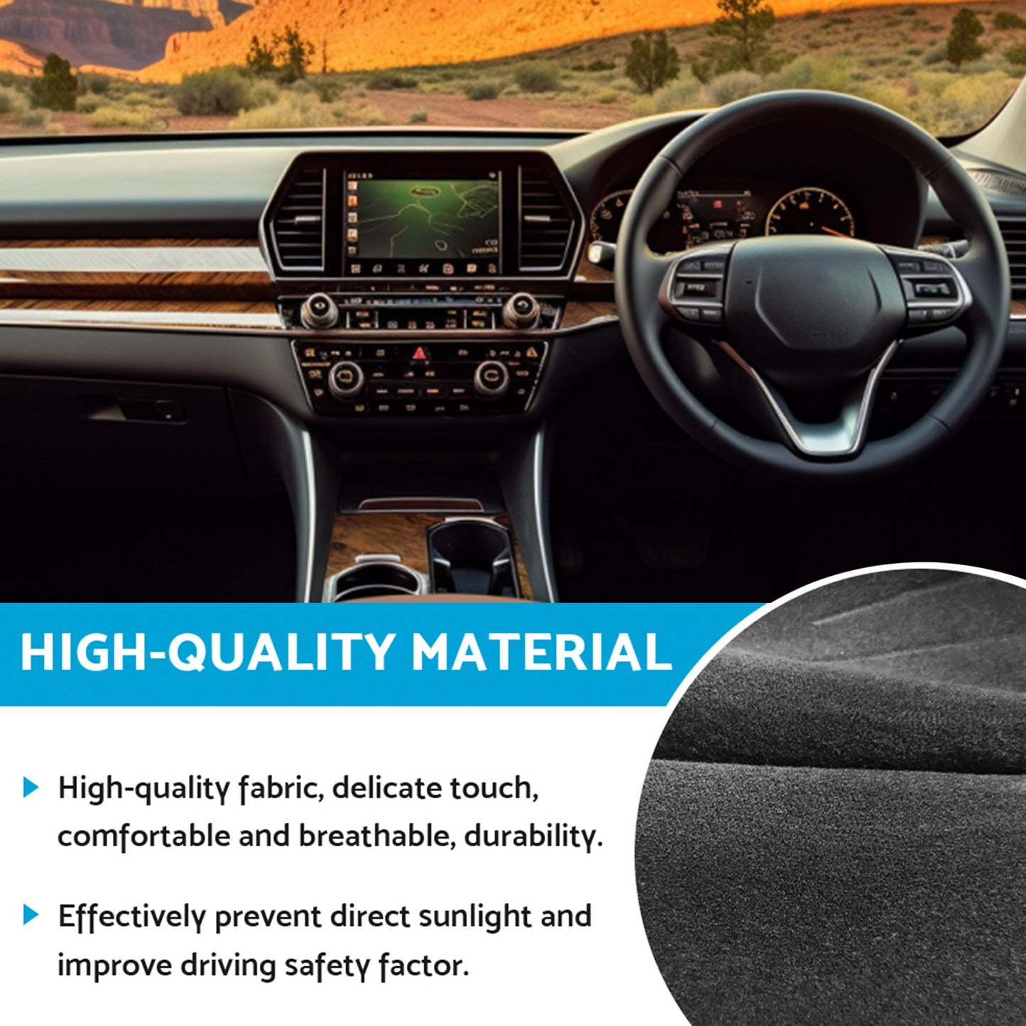 Non-Slip Dash Mat Suitable For Hyundai Palisade Wagon 2020-2023 (No Heads-Up Display)