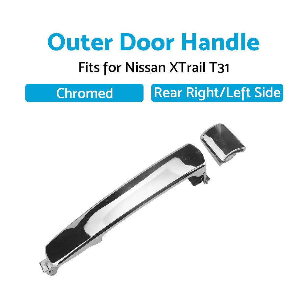 {{ For Nissan XTrail T31 2007-2013 REAR LH Left or RH Right Outer Door Handle Chrome }} - Buy Car Parts Online at {{ Kaka Auto Parts }}.