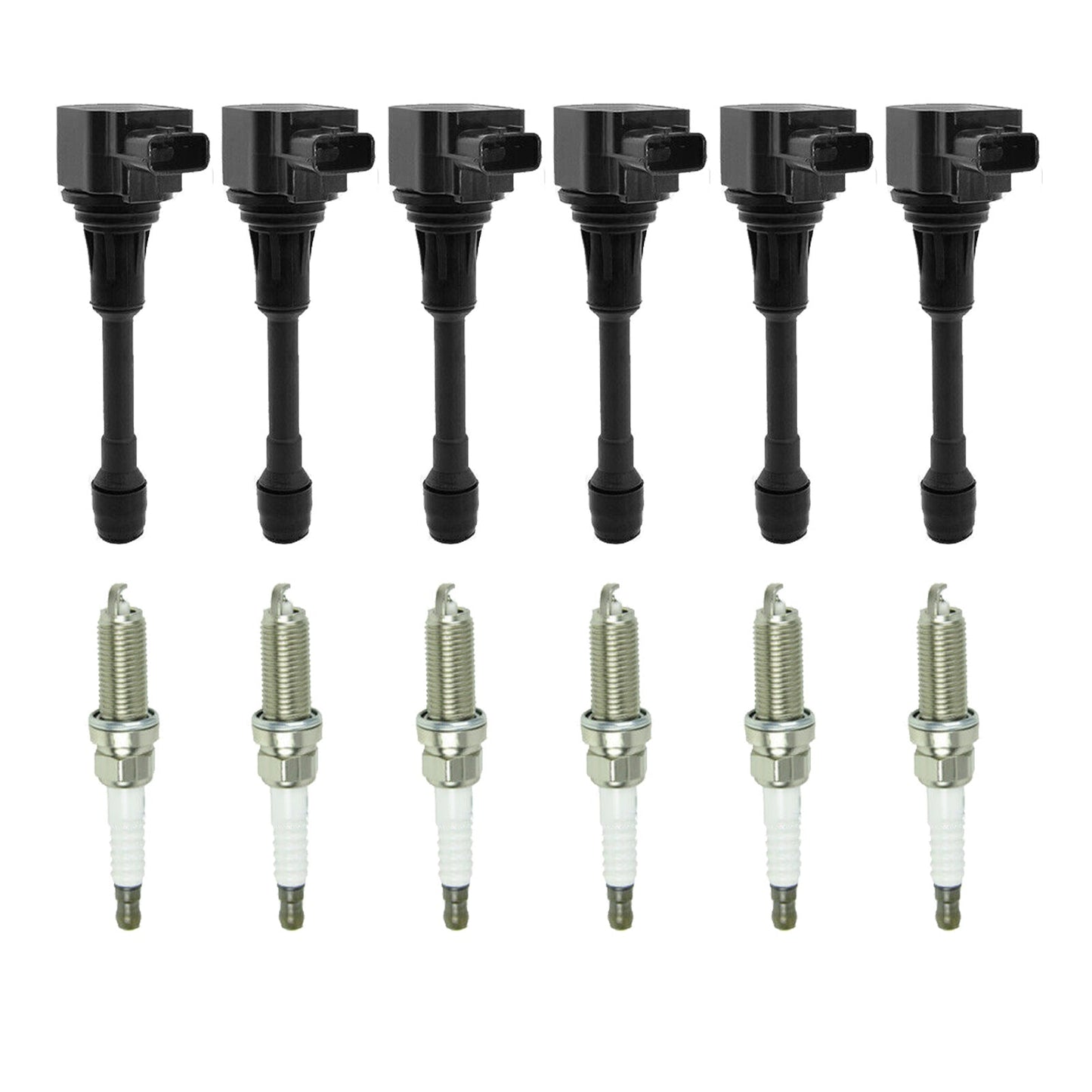 6x Ignition Coils & 6x Spark Plugs Suitable For Nissan Renault 3.5L 22448JA10A
