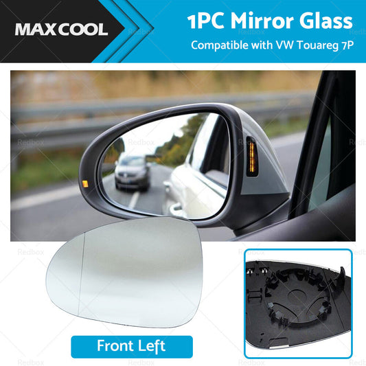 Left Heated Convex Mirror Glass with Base Suitable For VW Touareg 7P 2011¨C2018