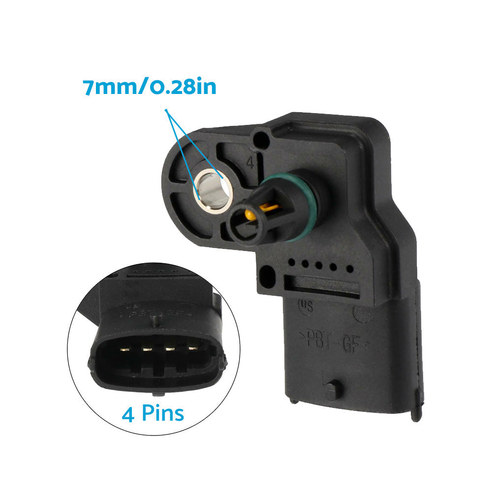 MAP Boost Pressure Sensor Suitable For Ford Ranger PJ PK Ute Mazda BT-50 Diesel 2.5L 3.0L TD