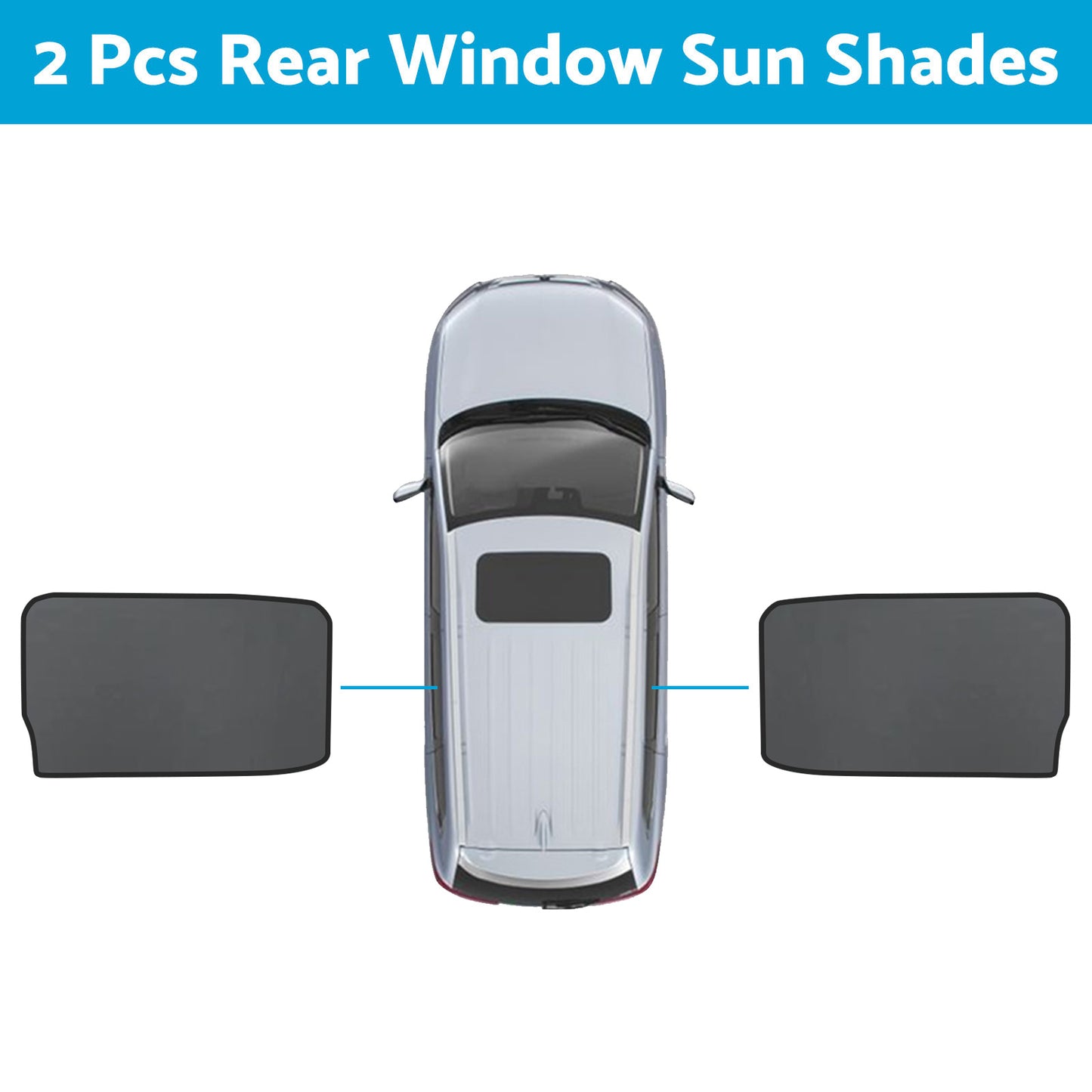 Front Rear Window Sun Shade Magnetic Mesh Suitable For GWM UTE Cannon 2021-2024