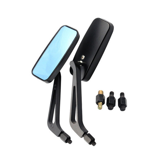 Motorcycle Mirrors Pair 8mm 10mm Thread Suitable For Chopper Cruiser Bobber Cafe Racer