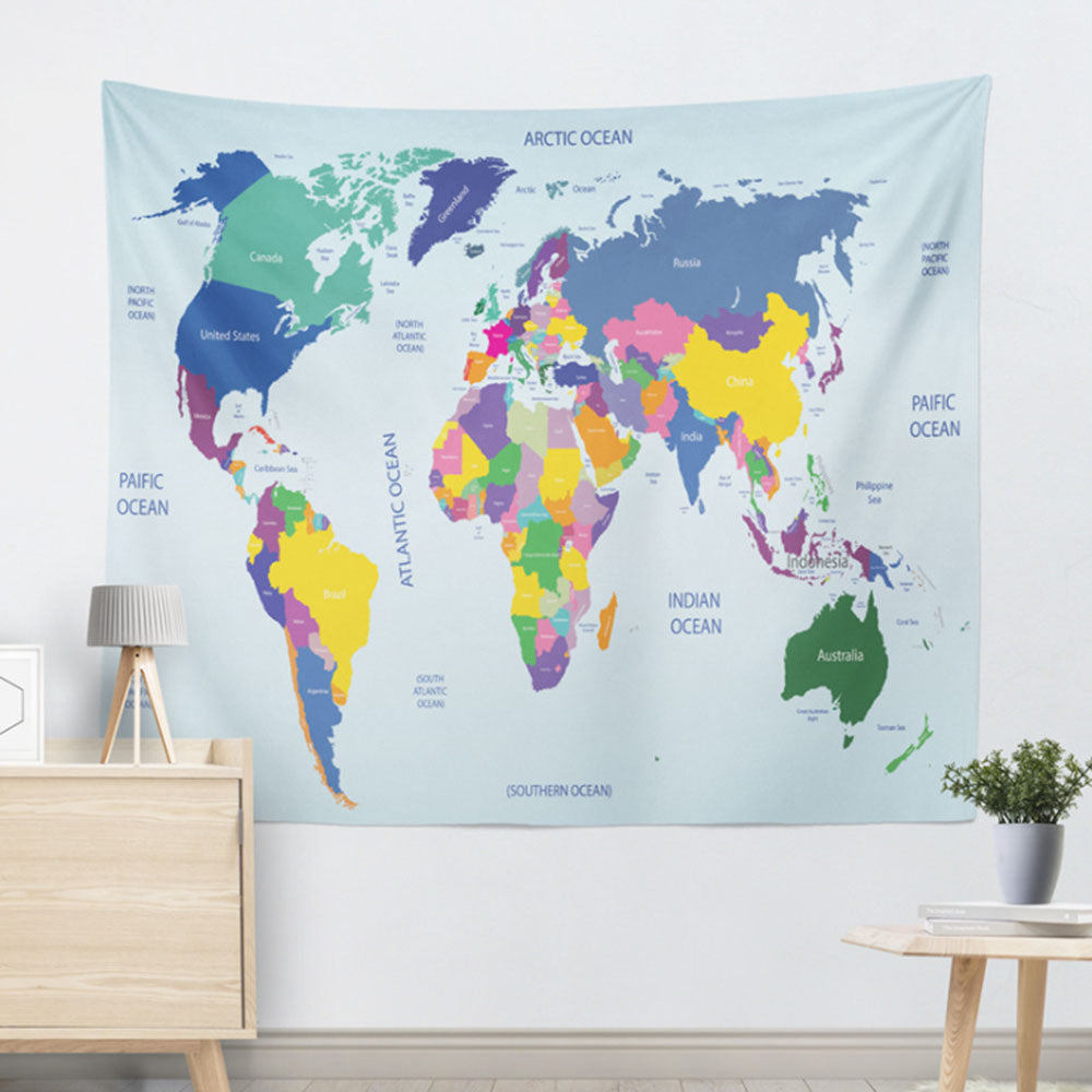 {{ MAP OF THE WORLD LAMINATED LARGE POSTER 130*150CM / 200*150CM FLAGS WALL PRINT }} - Buy Car Parts Online at {{ Kaka Auto Parts }}.