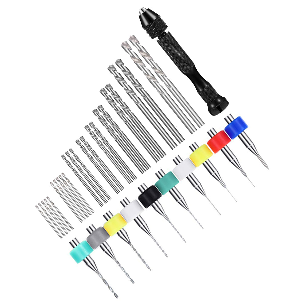 59-Pcs Mini Twist Drill Bit Set Suitable For DIY Micro Hand Drilling, Model Craft & Woodwork