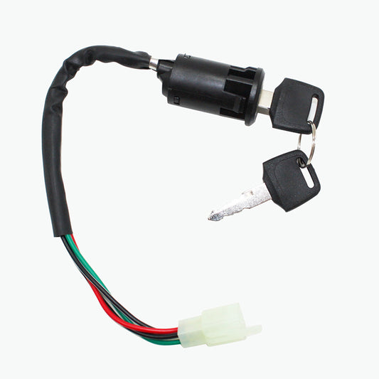 4-Wire Ignition Key Barrel Switch Suitable For 50cc / 110cc / 125cc / 250cc PIT Quad Dirt Bike & ATV