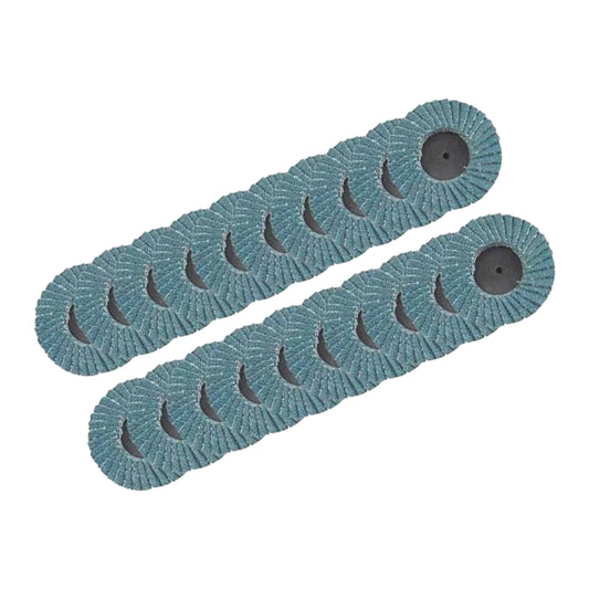 20x 2 inch (50mm) Quick Change Zirconia Flap Discs Suitable For Metal Sanding
