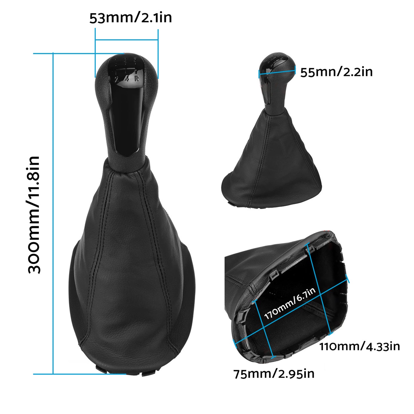 Gear Shift Knob With Boot 5 Speed Suitable For Holden Barina Spark M300 2011-2015