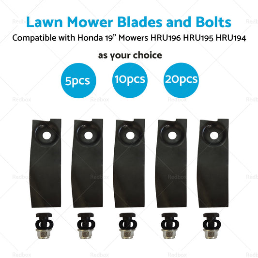 5/10/20x Lawn Mower Blades and Bolts For Honda19 Mowers HRU196 HRU195 HRU194