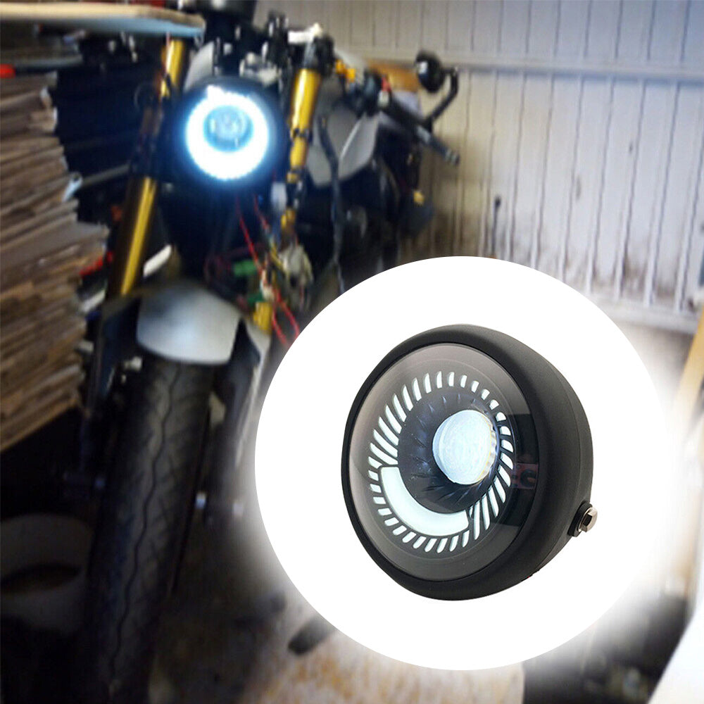 6.5-inch Motorcycle LED Headlight DRL Hi/Lo Running Light Suitable For Cafe Racer Motorcycles