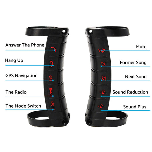 LED Wireless Bluetooth Car Steering Wheel Button Controller Suitable For Auto Stereo