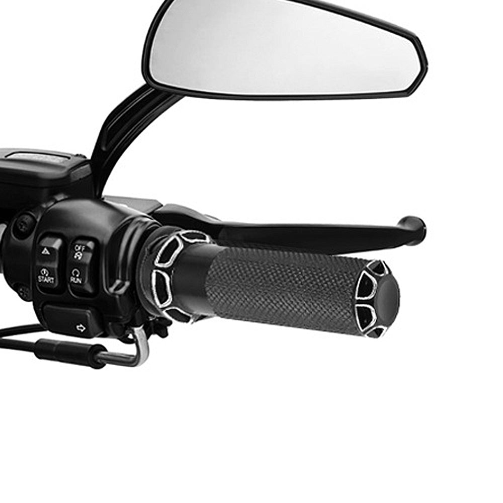 1-inch Pair Black Hand Grip Handle Bar Suitable For Harley-Davidson Touring 2000-2020 / Dyna 2000-2017 / Sportster 2004-2020