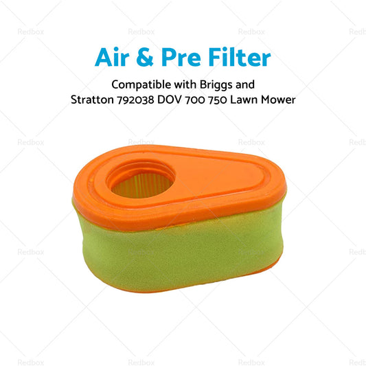 Air and Pre Filter Suitable For Briggs and Stratton 792038 DOV 700 750 Lawn Mower