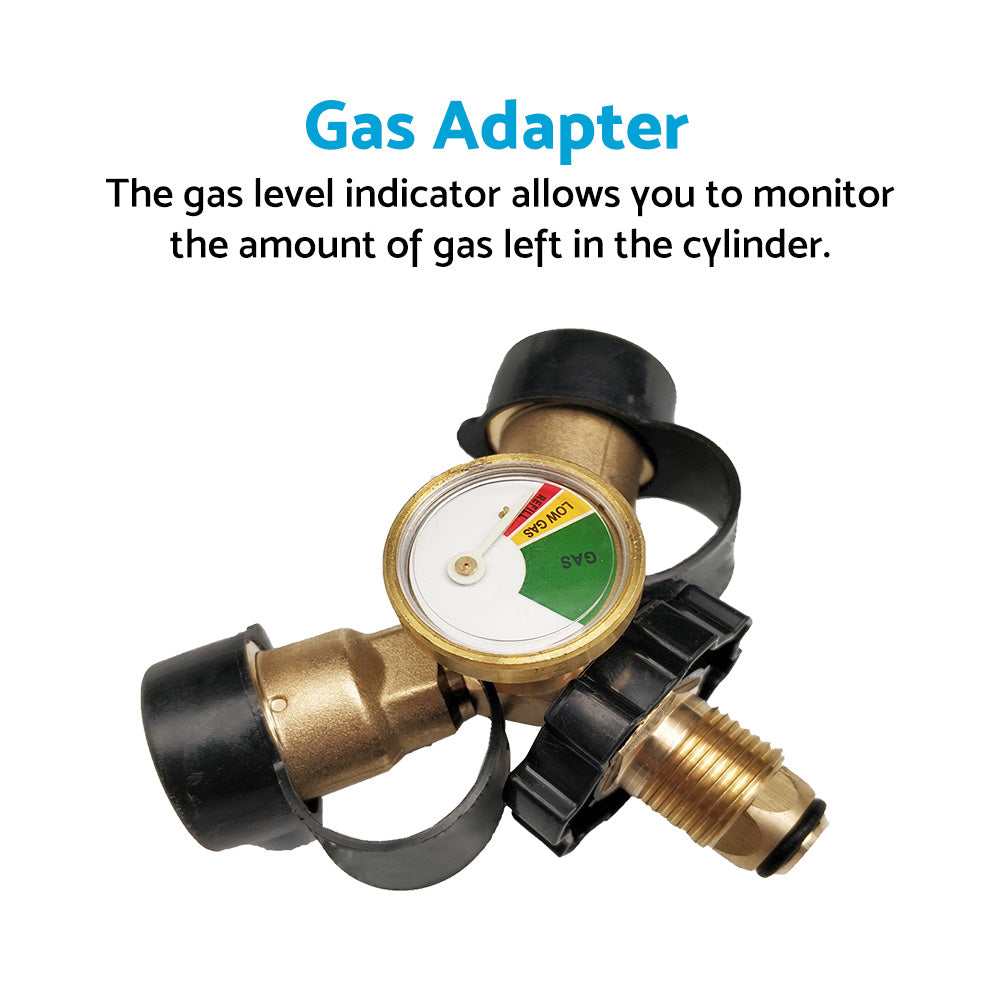 {{ LPG Bottle POL Dual Outlet Adapter inch Y inch Configuration with Gas Level Gauge }} - Buy Car Parts Online at {{ Kaka Auto Parts }}.