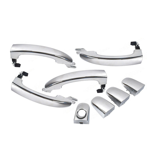 Full Set 4x Outer Door Handles Chrome Suitable For Ford FG Falcon G6/XT/XR6/XR8