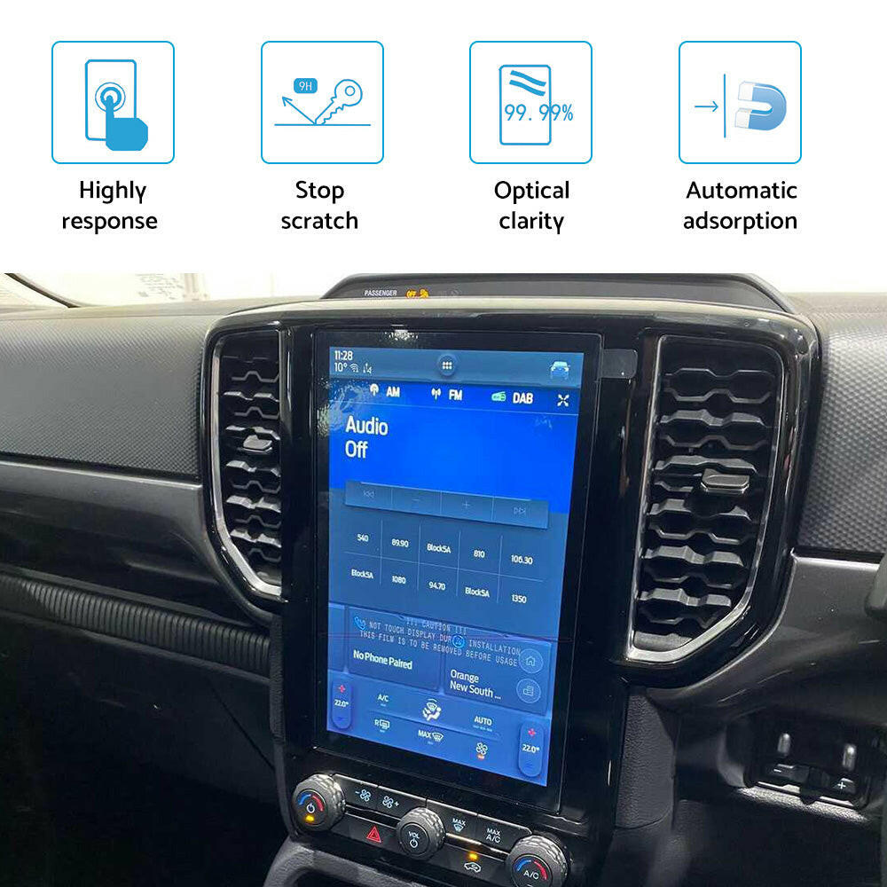 10.1in Car Screen Protector Tempered Glass Suitable For Ford Ranger XL XLS XLT