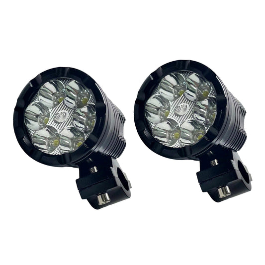 2x LED Headlight Motorcycle Waterproof Driving & Fog Spotlight Lamp
