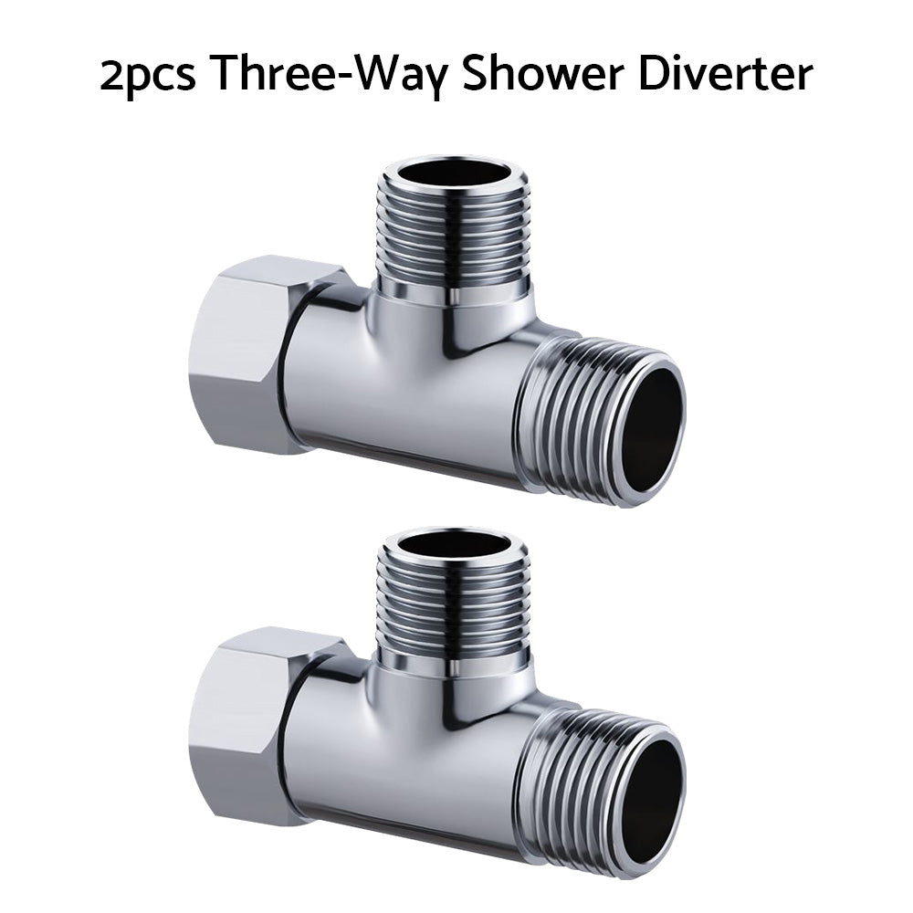 T Connector Toilet Bidet G1/2 3 Way Brass Chrome Diverter T Adapter AU