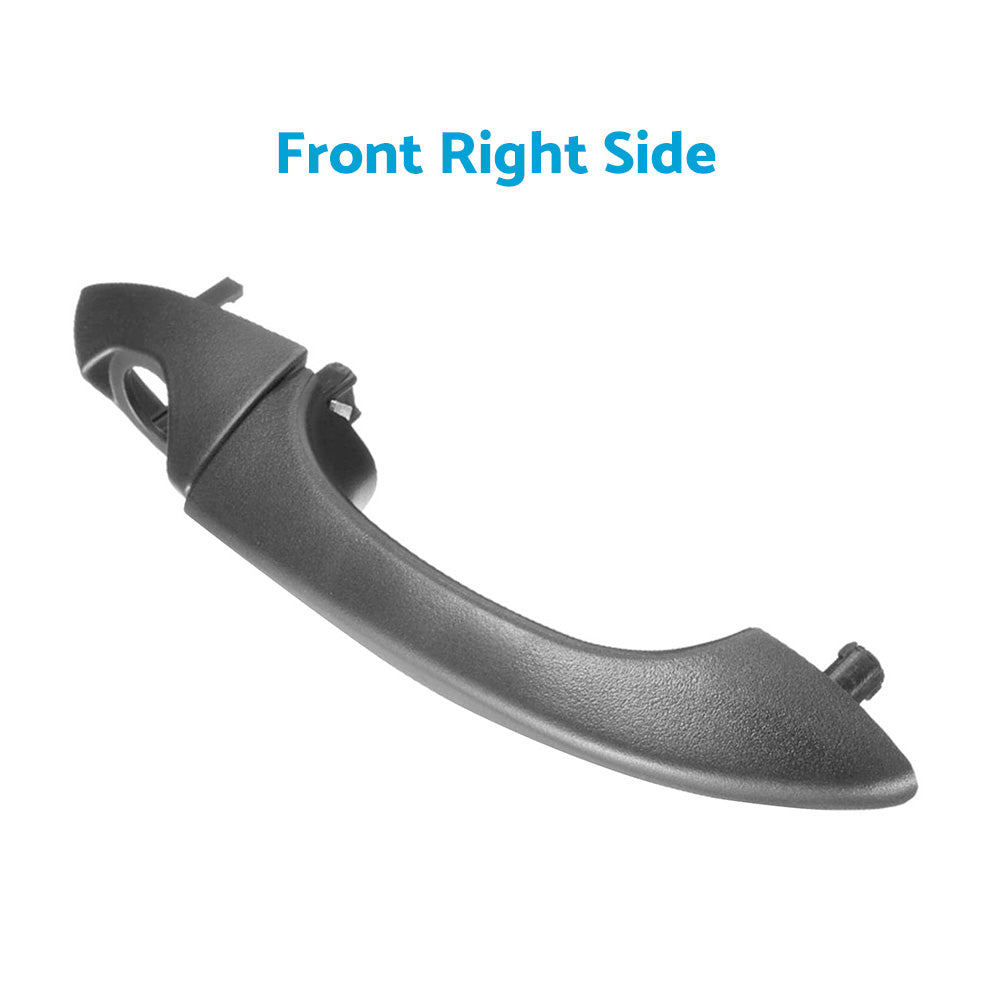 Pair Front Right & Left Outer Door Handles Dumb Black Suitable For BMW X5 E53 2000-2006