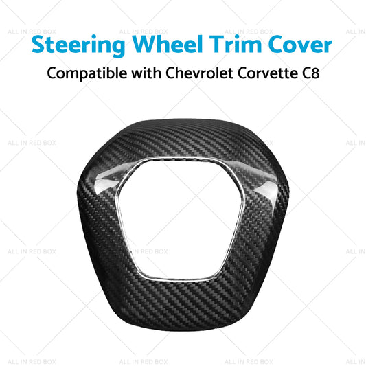 Overlay Real Carbon Fiber Steering Wheel Center Cover Suitable For Corvette C8