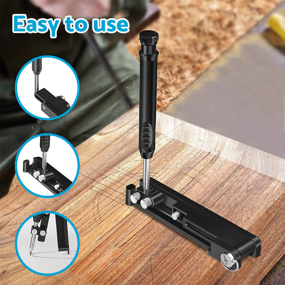 Multi-Function Scribing Tool Suitable For Construction and Precise Woodworking with 6x Pencils