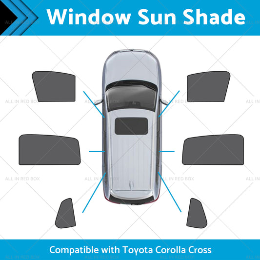 Front & Rear Window Magnetic Mesh Sun Shade Suitable For Toyota Corolla Cross