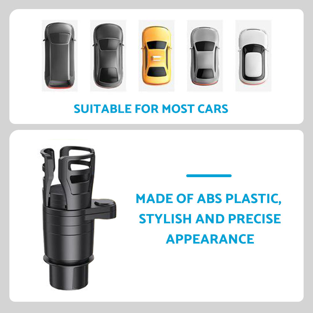 4-in-1 Adjustable Car Cup Holder Expander Adapter Tray for Drink Bottles