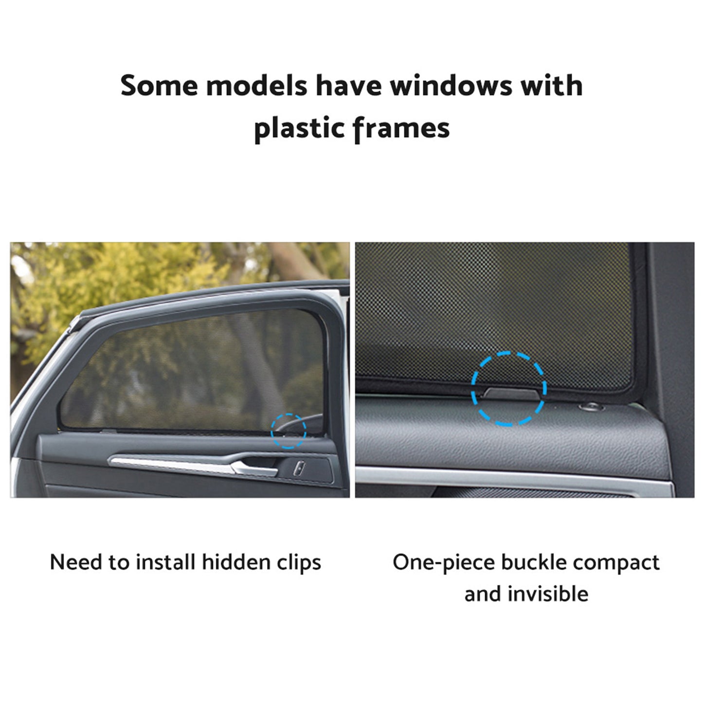 Magnetic Window Mesh Sun Blind Shade Suitable For MG ZS / ZST / ZS EV 2018-2023