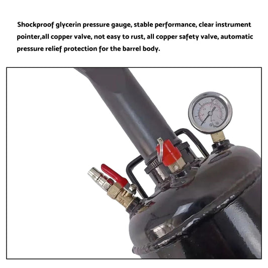 9 Litre Tyre Inflator Air On Board Portable Steel Air Tank Bead Seater Blaster