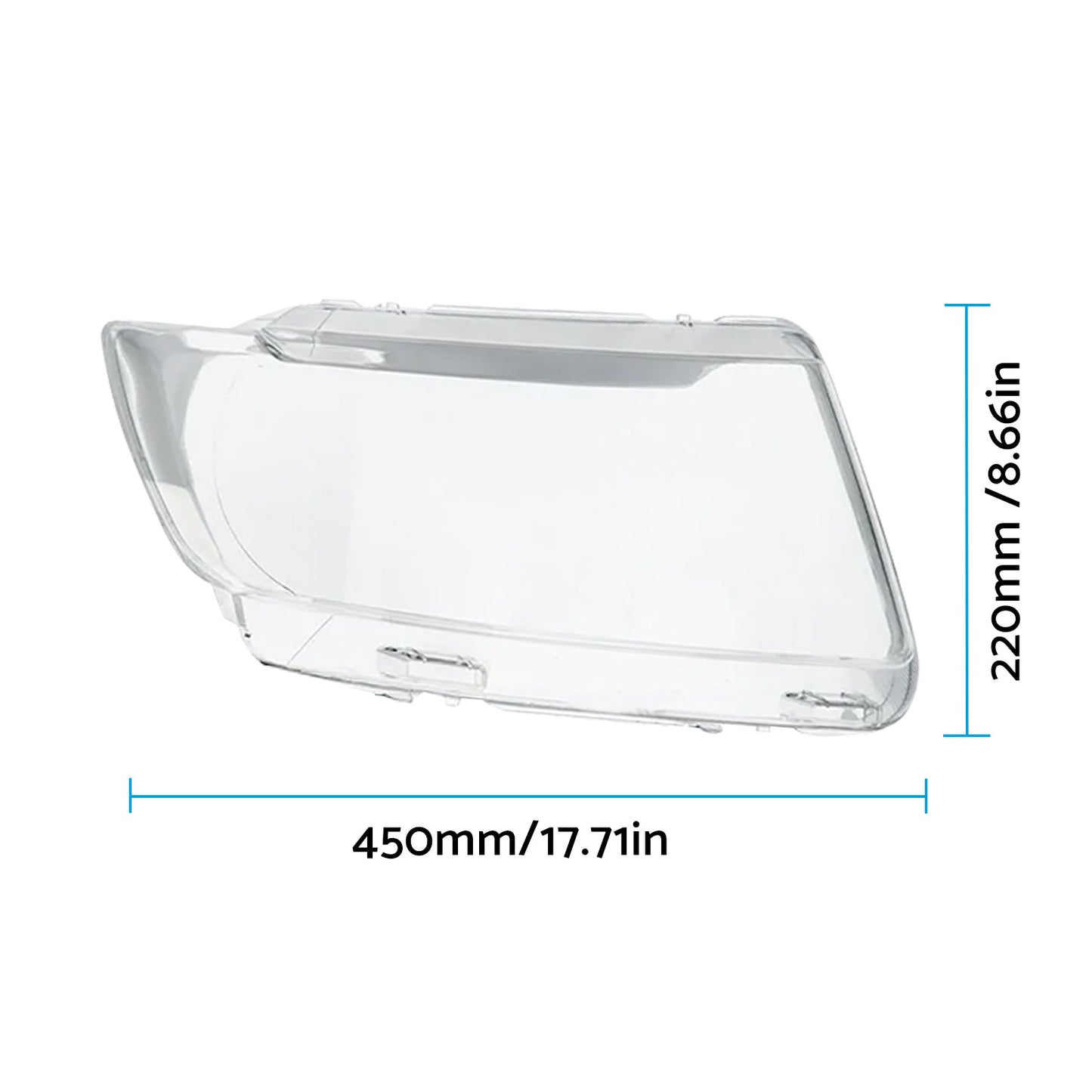 Pair of Left & Right Headlight Lens Covers Replacement Suitable For Jeep Grand Cherokee 2011-2013