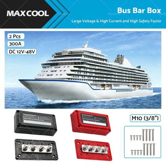 M10 300A DC 12V-48V Stud Bus Bar Power Distribution Box Terminal Block Suitable For Heavy Duty Applications