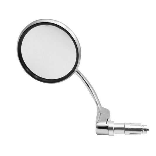 Chrome Round Rearview Bar End Mirror Suitable For Motorcycle / Chopper / Racer